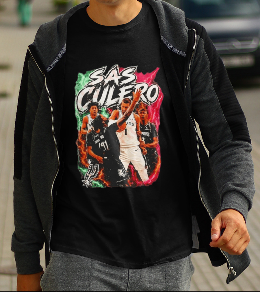 San Antonio Spurs SAS Culero Victor Wembanyama Basketball Players T-Shirt