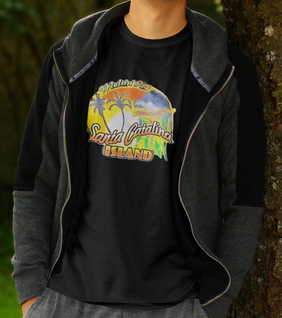 Meltin Pot Santa Catalina Island Palm Trees Ocean Sunrise T-Shirt