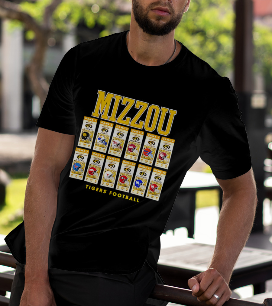 Mizzou Tigers 2026 Football Season Schedule Games T-Shirt