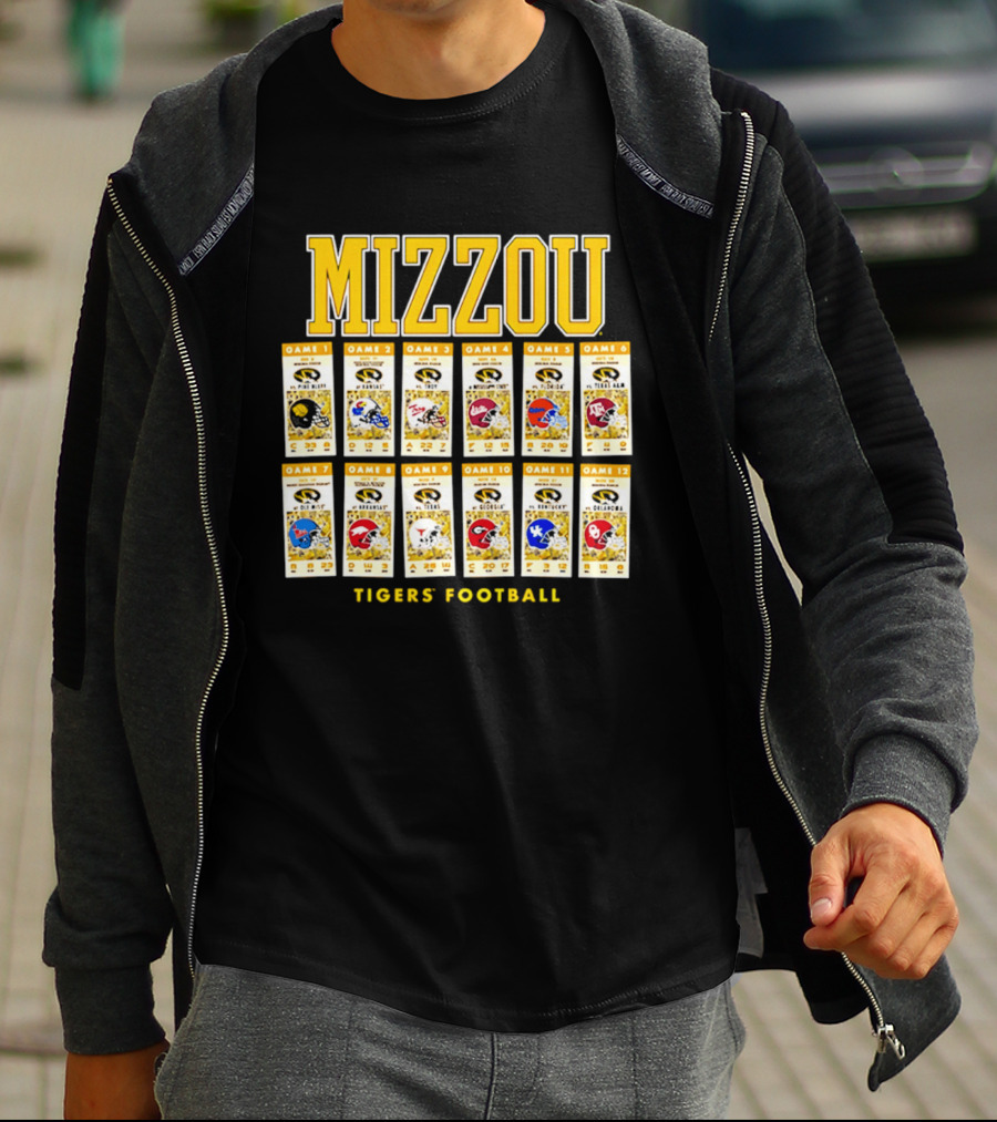 Mizzou Tigers 2026 Football Season Schedule Games T-Shirt