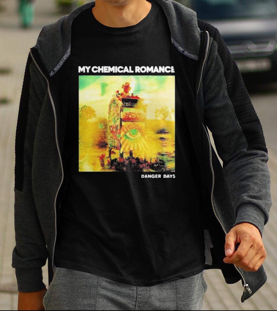 My Chemical Romance Danger Days Album Art Neon Desert Mailbox T-Shirt