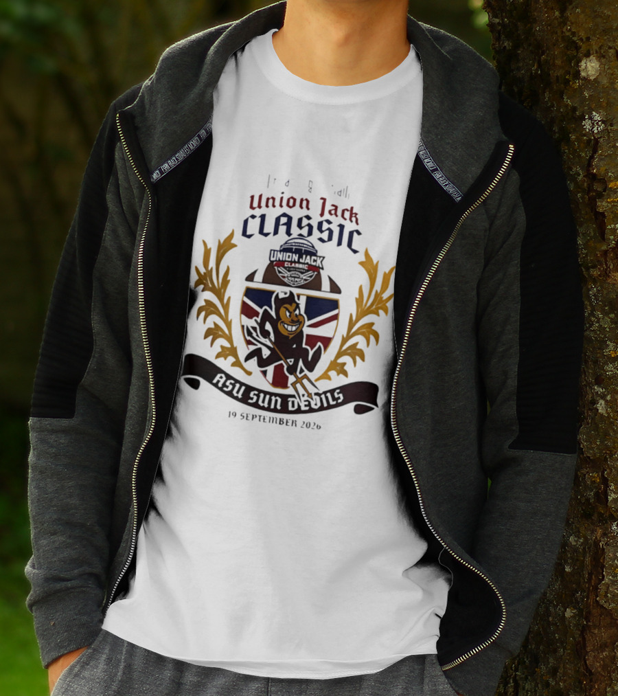 Arizona State Sun Devils Union Jack Classic London 19 September 2026 Football T-Shirt