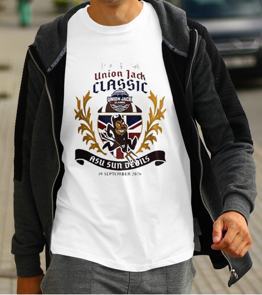 Arizona State Sun Devils Union Jack Classic London 19 September 2026 Football T-Shirt