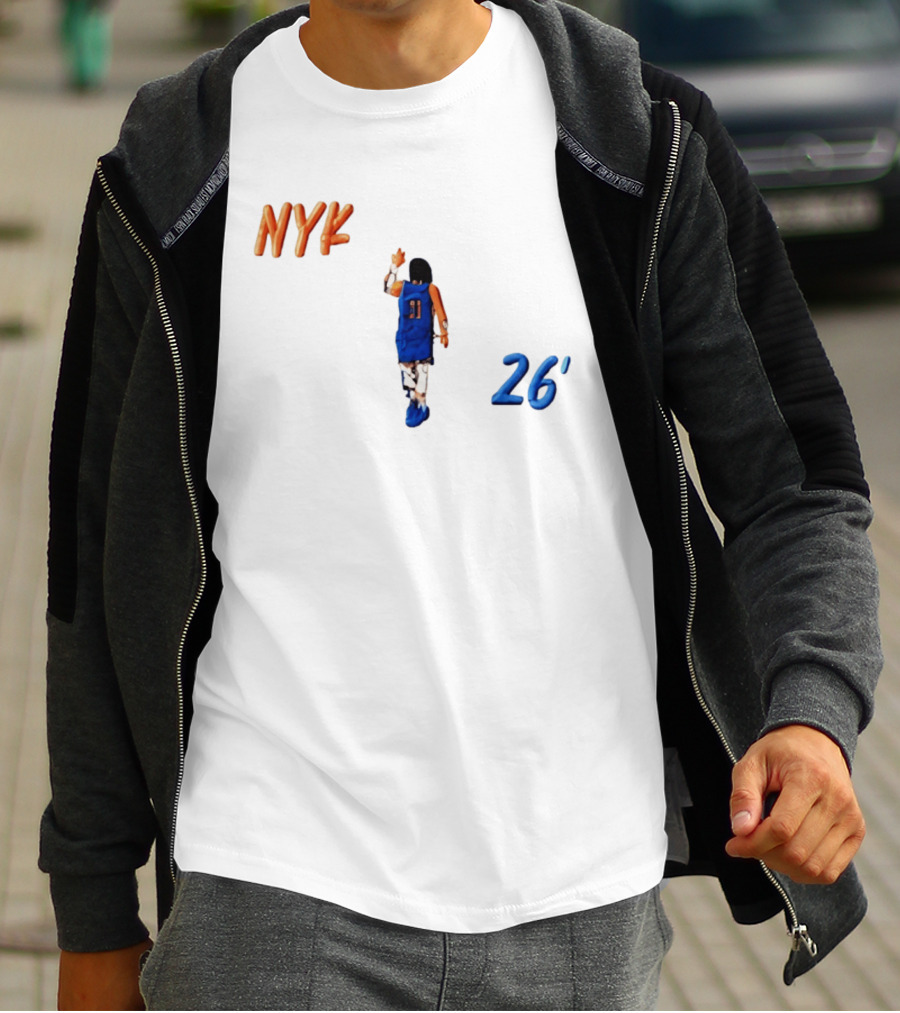 NYK Jalen Brunson Caricature 26' Basketball NBA New York Knicks T-Shirt