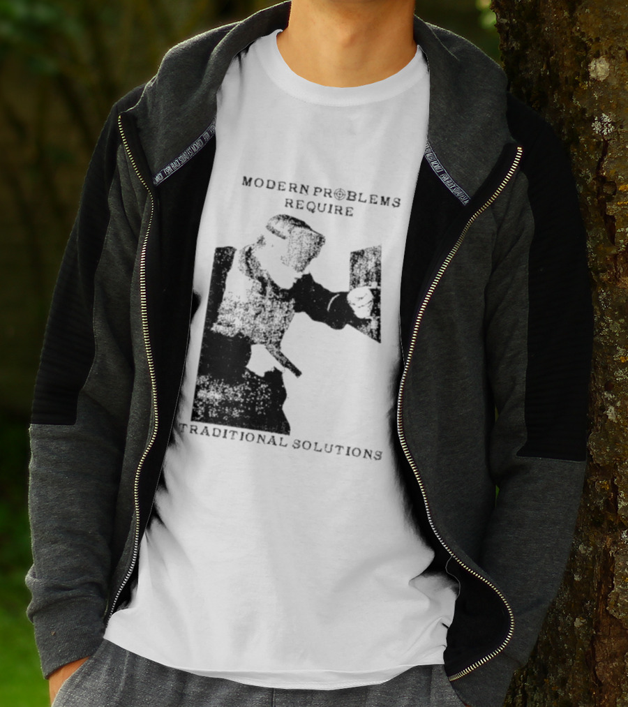 Modern Problems Require Traditional Solutions Nostalgic Warrior T-Shirt