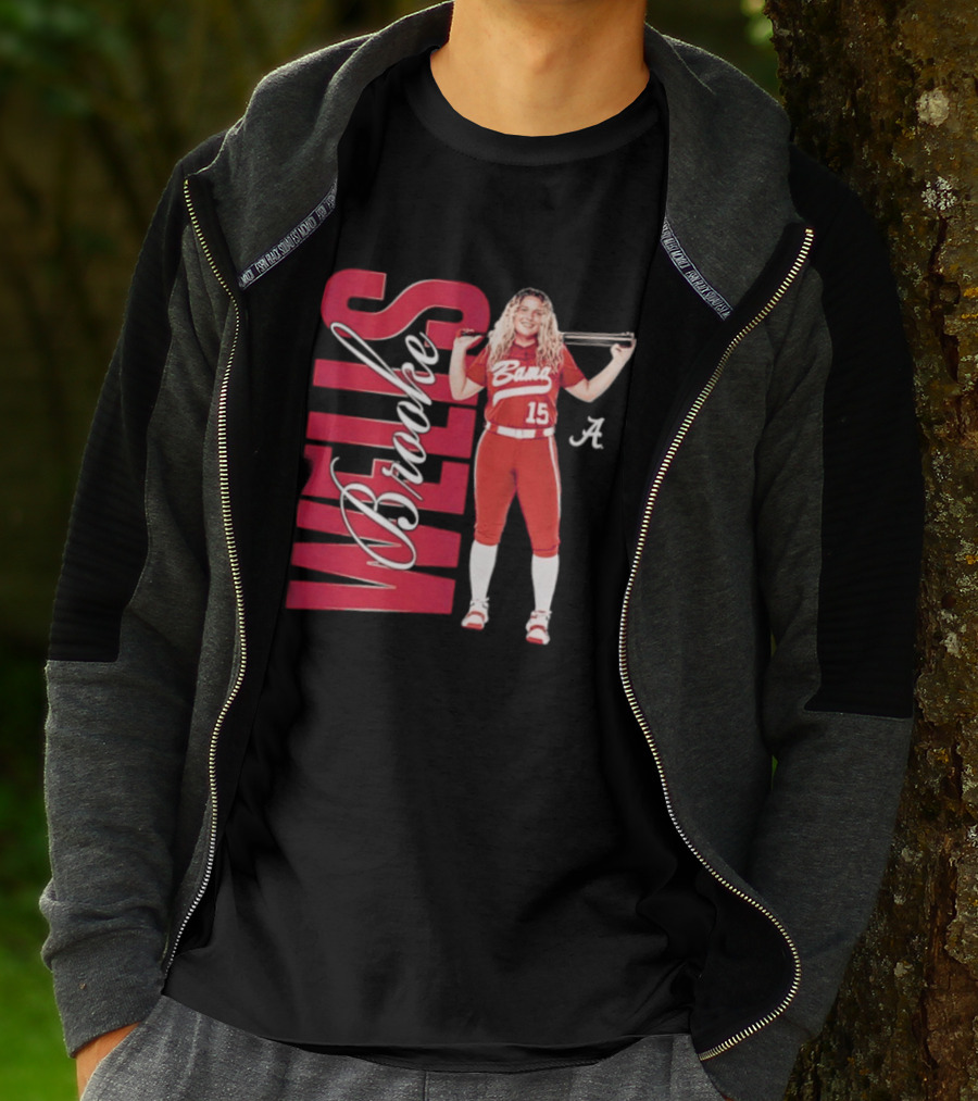 Brooke Wells Bama Crimson Tide Softball Player 15 Alabama T-Shirt