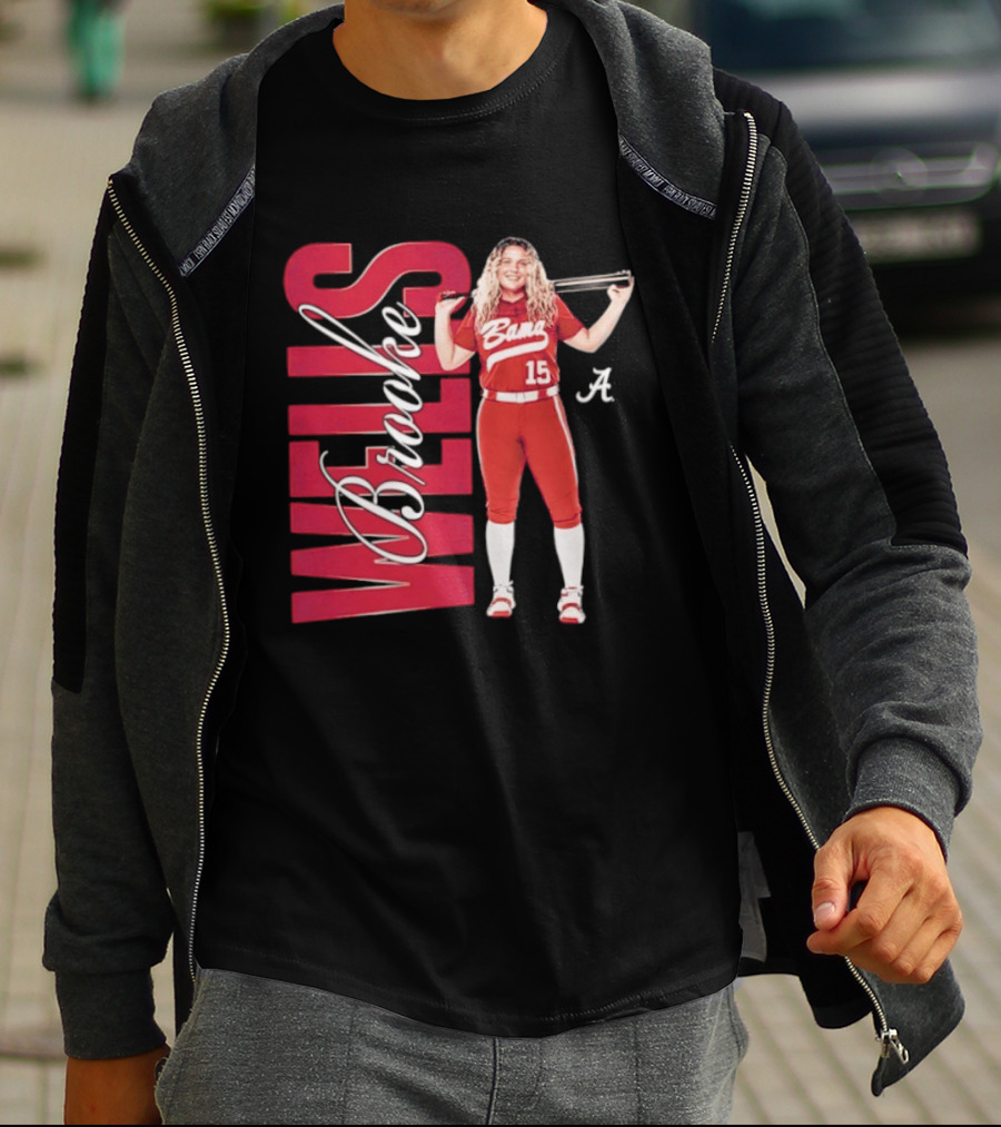 Brooke Wells Bama Crimson Tide Softball Player 15 Alabama T-Shirt