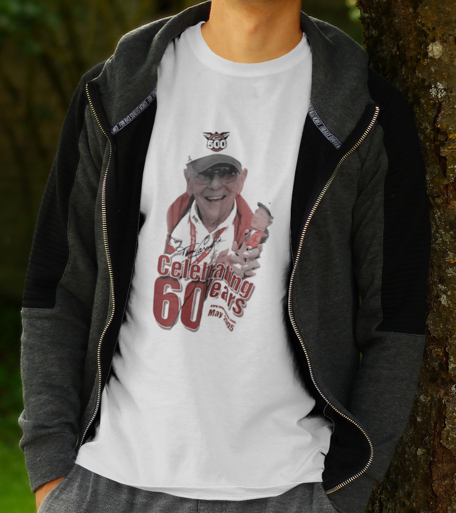 Tom Carnegie Indianapolis 500 Celebrating 60 Years Announcer Bobblehead May 2005 T-Shirt