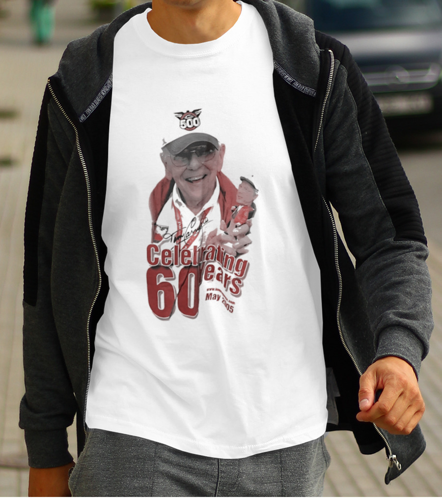 Tom Carnegie Indianapolis 500 Celebrating 60 Years Announcer Bobblehead May 2005 T-Shirt
