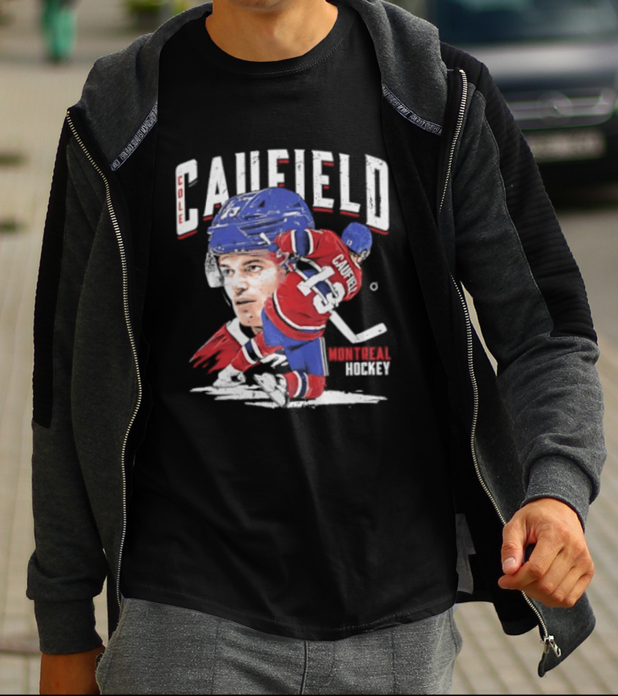 Cole Caufield Montreal Canadiens Hockey 22 Player Dynamic Action T-Shirt