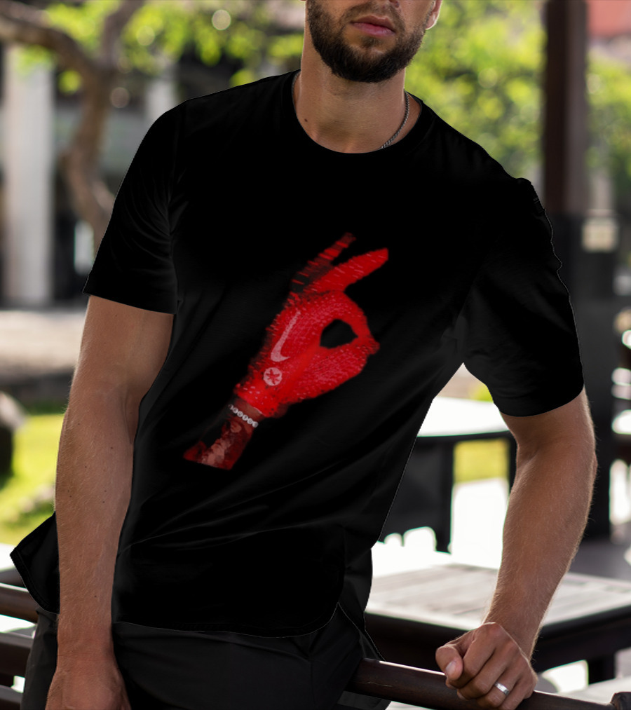 Ohio State Buckeyes Ice Glove Iceman Nike Scarlet Football Glove T-Shirt