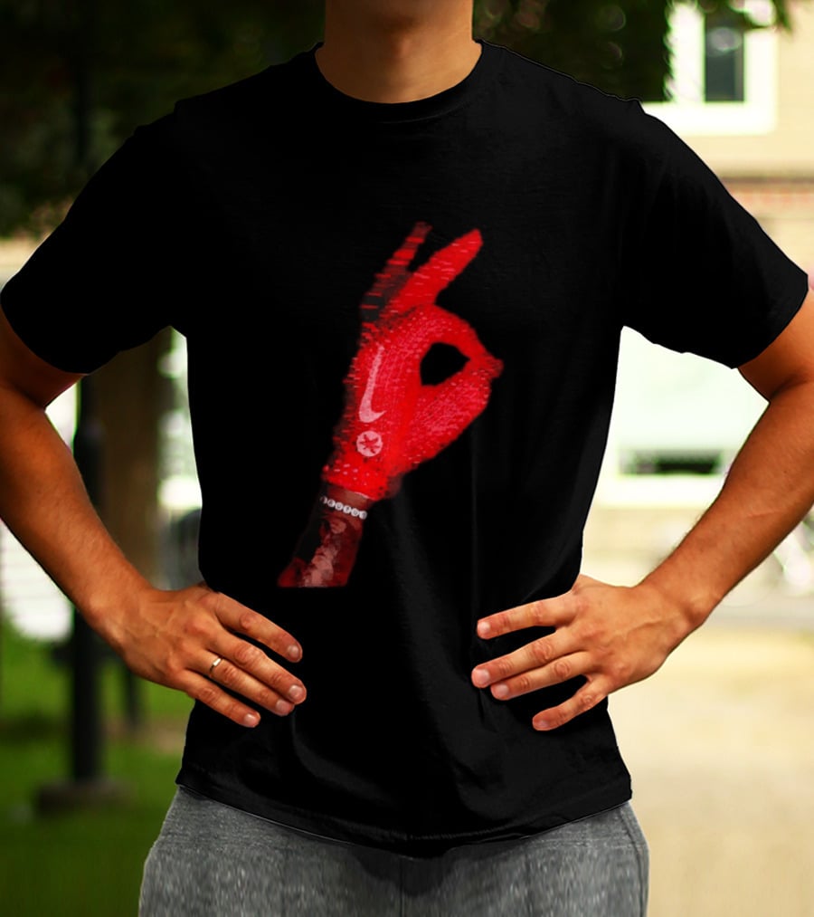 Ohio State Buckeyes Ice Glove Iceman Nike Scarlet Football Glove T-Shirt