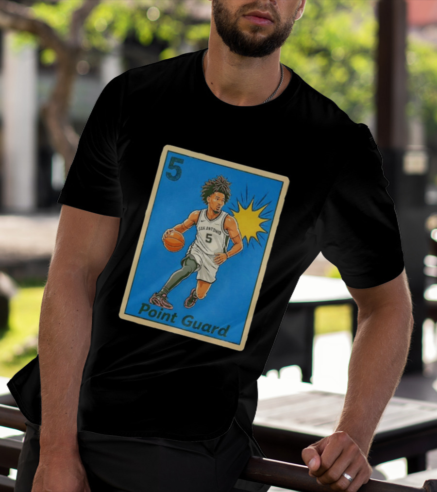 San Antonio Spurs Point Guard Stephon Castle 5 T-Shirt