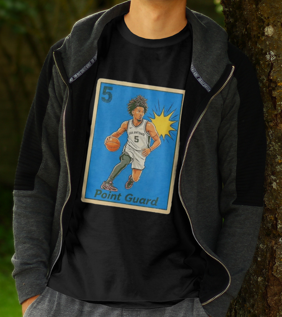 San Antonio Spurs Point Guard Stephon Castle 5 T-Shirt