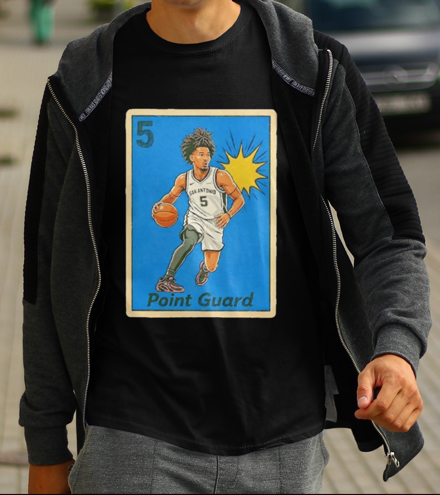 San Antonio Spurs Point Guard Stephon Castle 5 T-Shirt