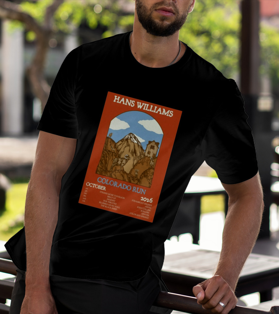 Hans Williams Colorado Run October 2026 Steamboat Springs Aspen Fort Collins Boulder Denver Colorado Springs T-Shirt