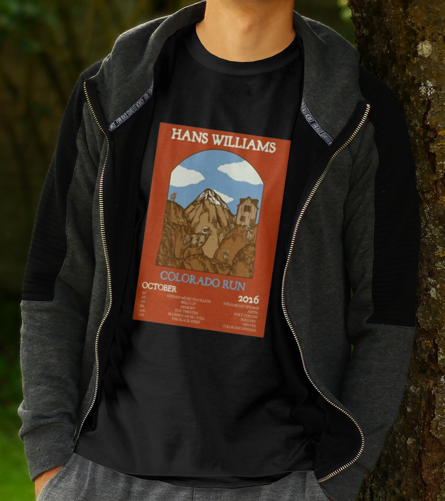 Hans Williams Colorado Run October 2026 Steamboat Springs Aspen Fort Collins Boulder Denver Colorado Springs T-Shirt