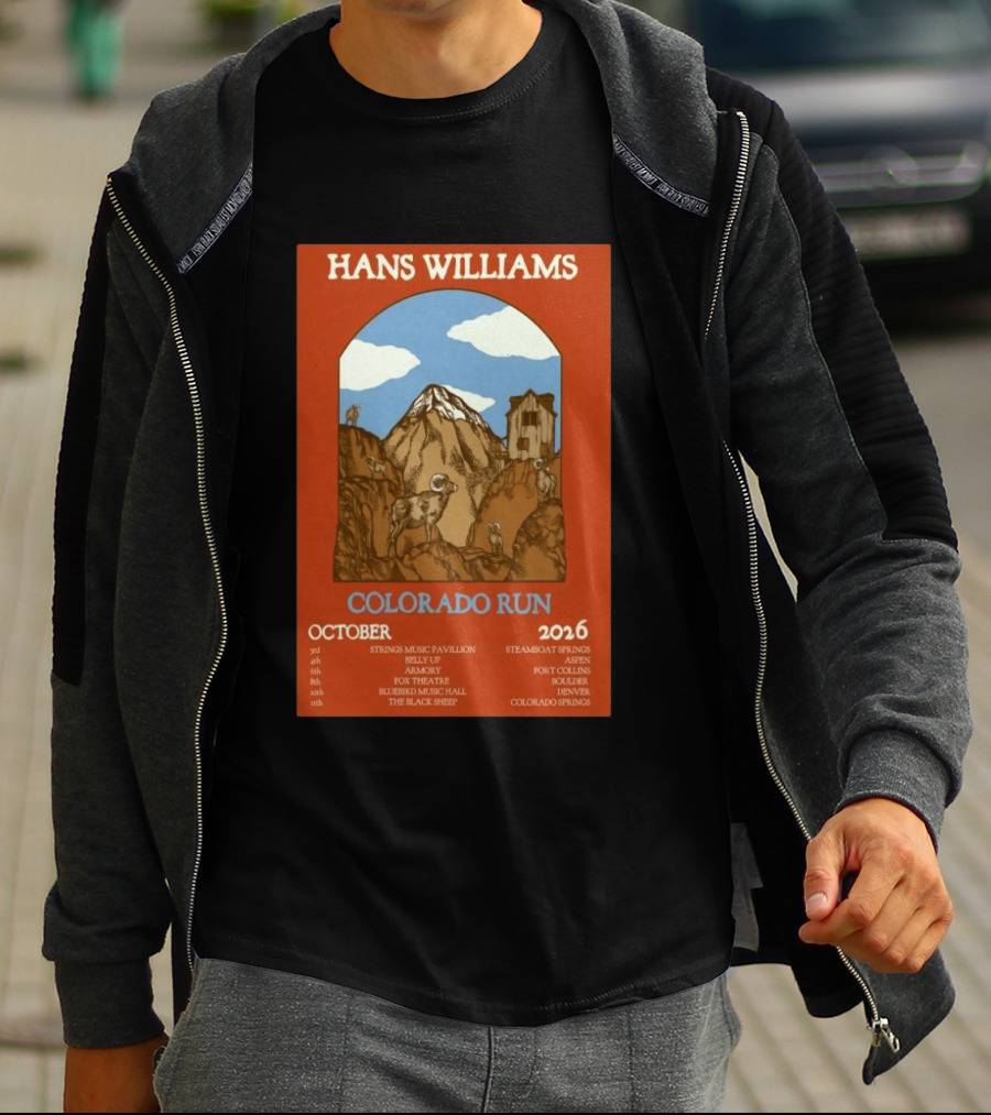 Hans Williams Colorado Run October 2026 Steamboat Springs Aspen Fort Collins Boulder Denver Colorado Springs T-Shirt