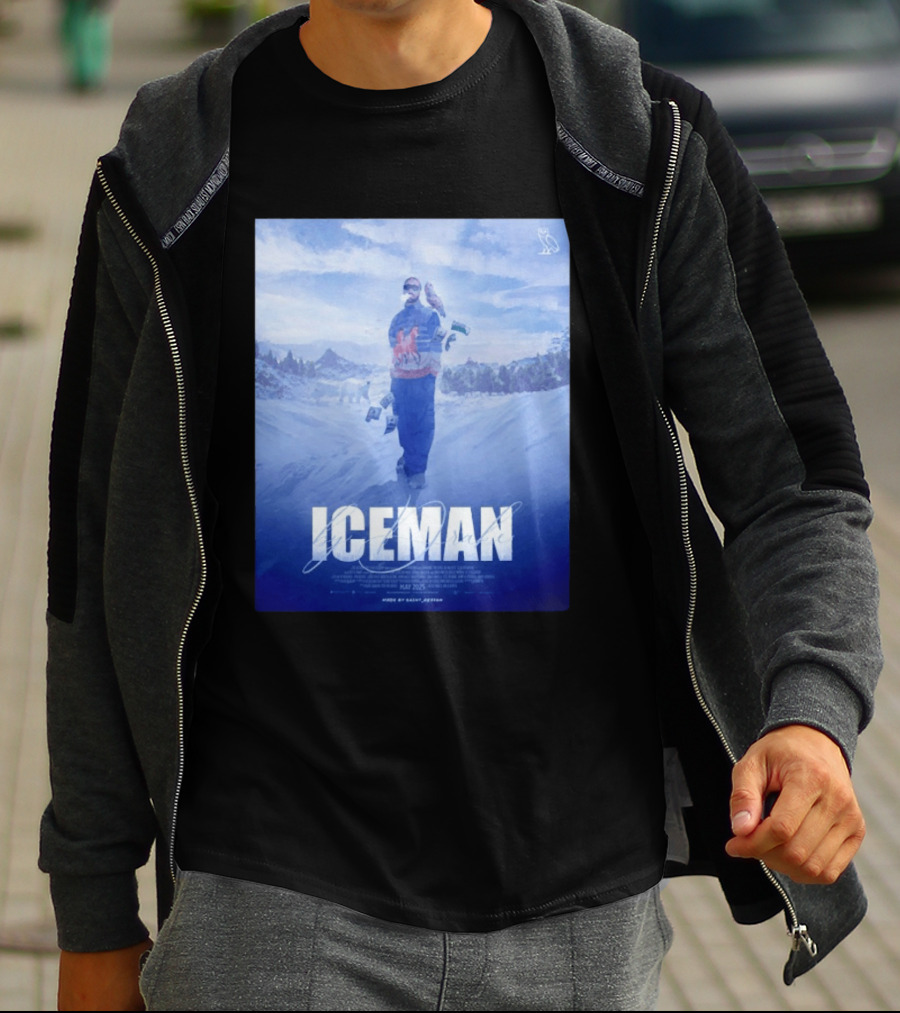 ICEMAN By Drake Featuring Saint Justin OVO Collaboration 2025 Winter Snowy Landscape T-Shirt