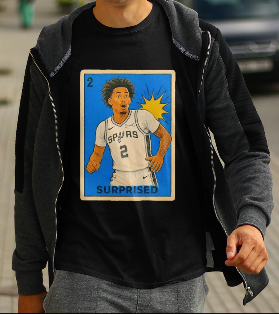 Surprised Dylan Harper Spurs Basketball Card T-Shirt