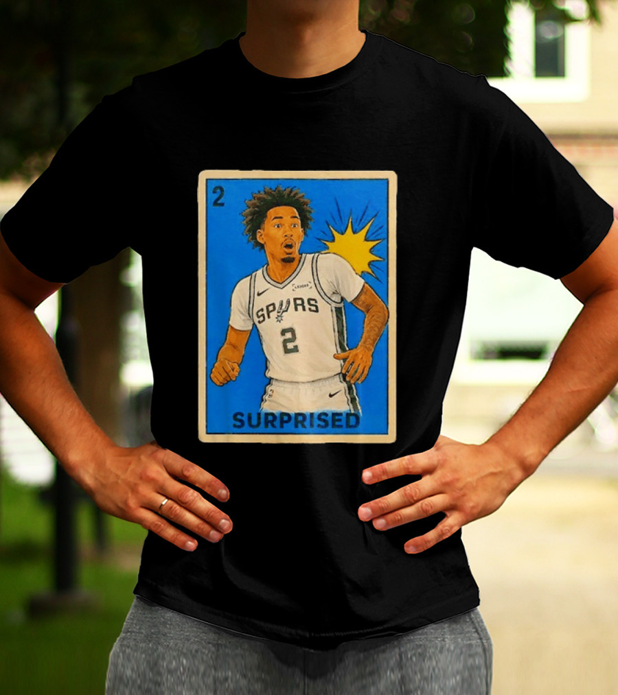 Surprised Dylan Harper Spurs Basketball Card T-Shirt