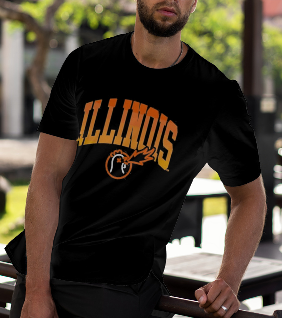 Illinois Hot Ones Heat Chart Flame Orange T-Shirt