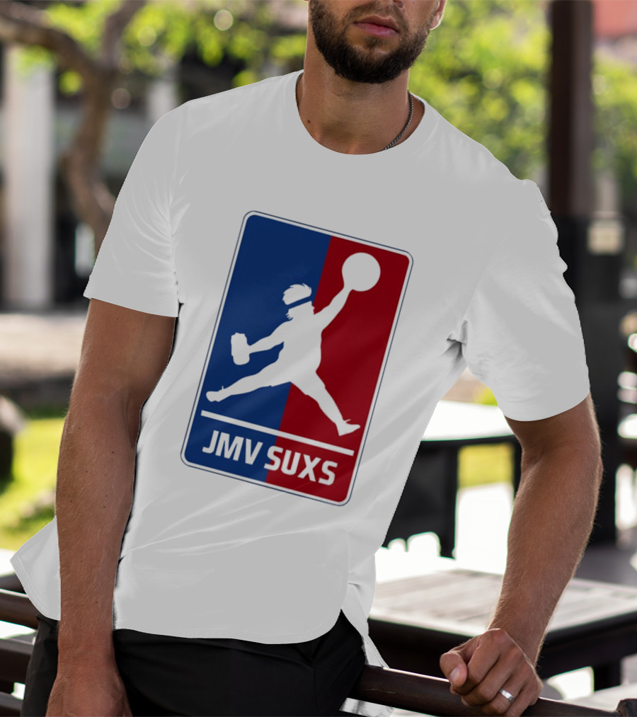JMV SUXS MLB Jumpman Overweight Baseball Pitcher T-Shirt