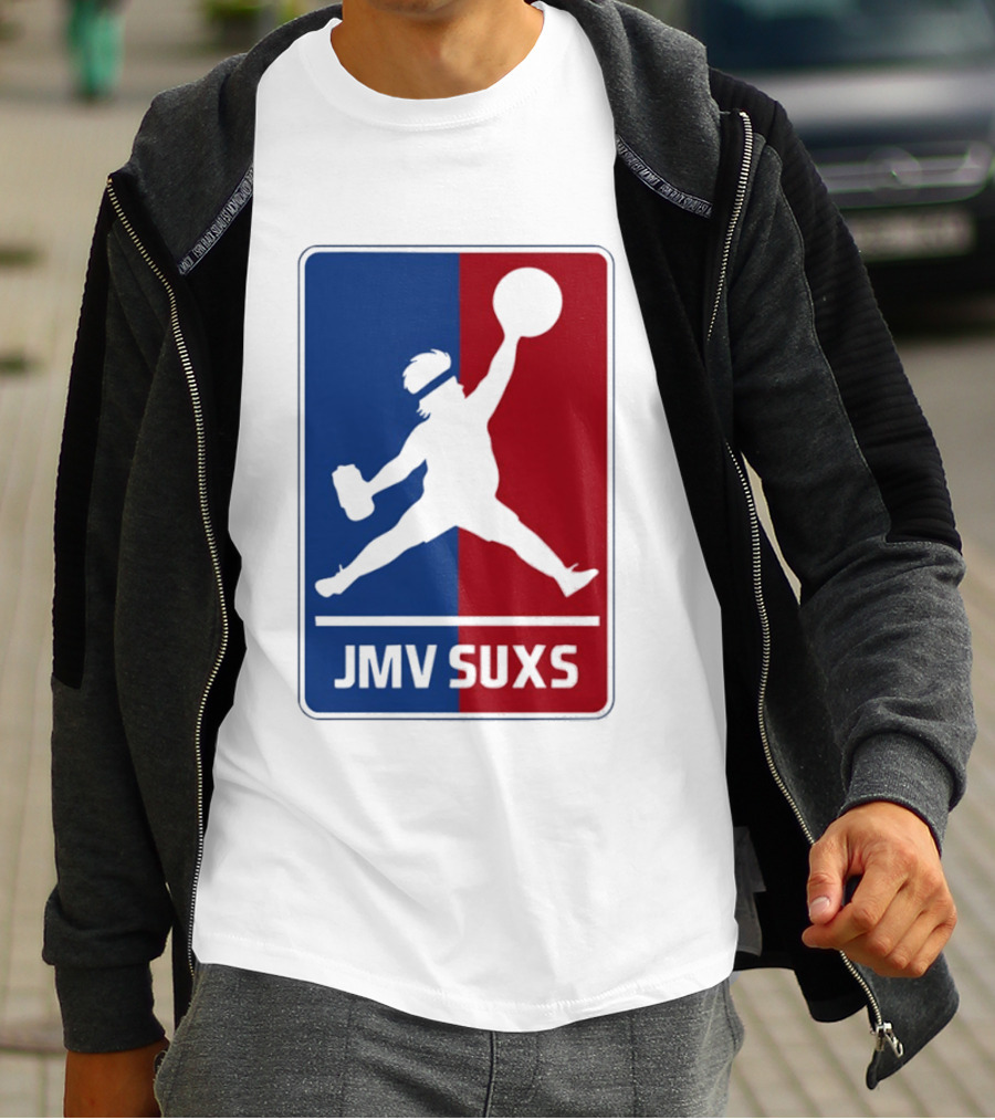 JMV SUXS MLB Jumpman Overweight Baseball Pitcher T-Shirt