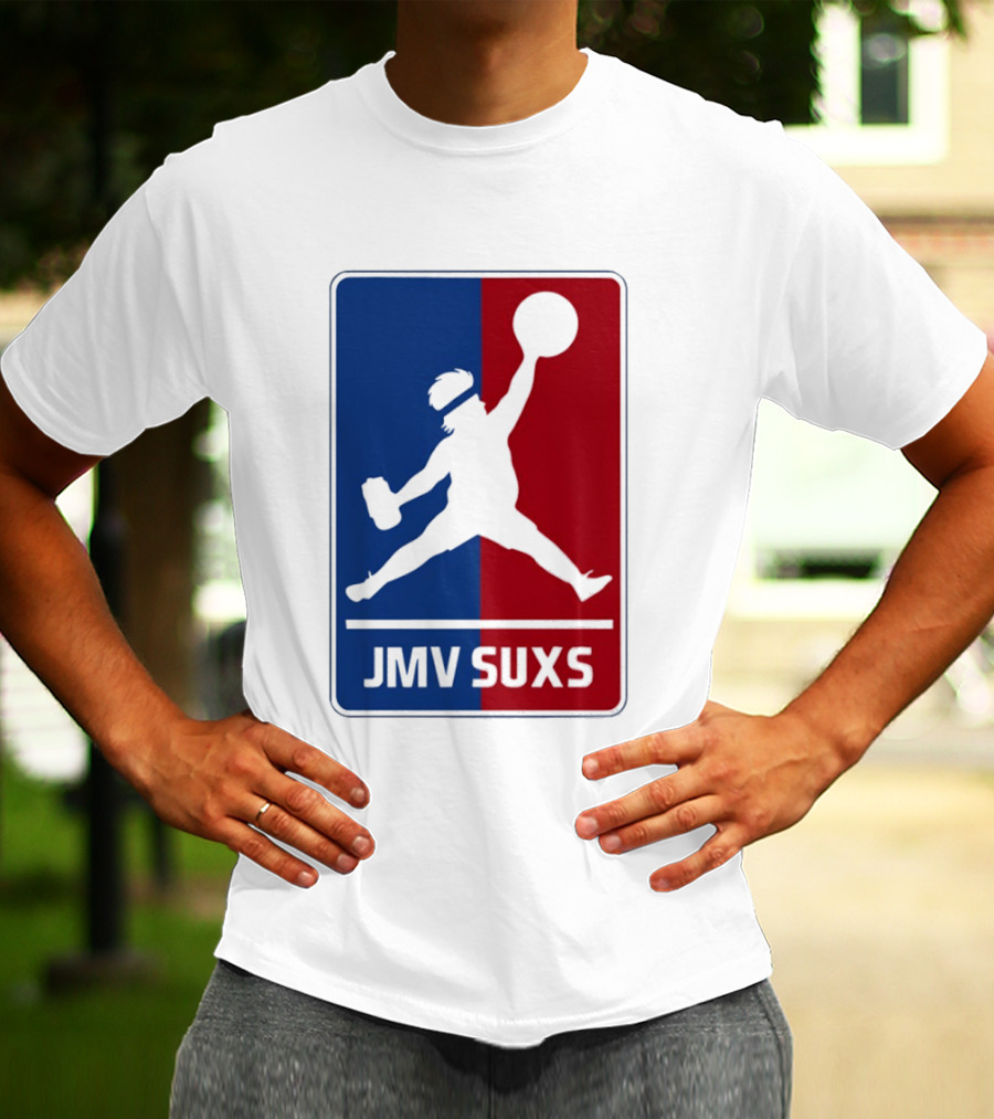 JMV SUXS MLB Jumpman Overweight Baseball Pitcher T-Shirt