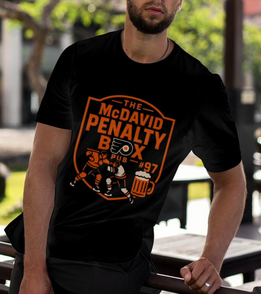 The McDavid Penalty Box Philadelphia Flyers Pub #97 T-Shirt