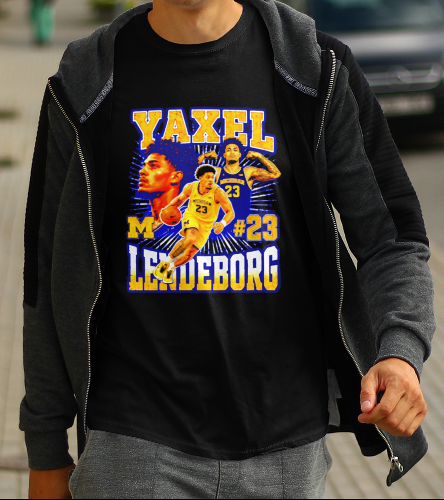 Yaxel Lendeborg Michigan Wolverines M #23 Basketball Player T-Shirt