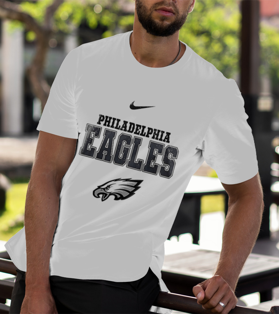 Philadelphia Eagles Nike Vintage Skull Trucker Fan Gear T-Shirt
