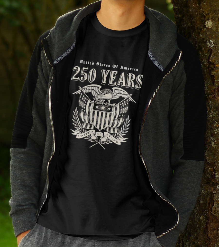 United States Of America 250 Years Eagle Emblem Celebration T-Shirt