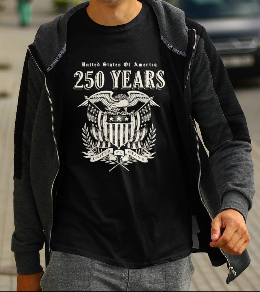 United States Of America 250 Years Eagle Emblem Celebration T-Shirt