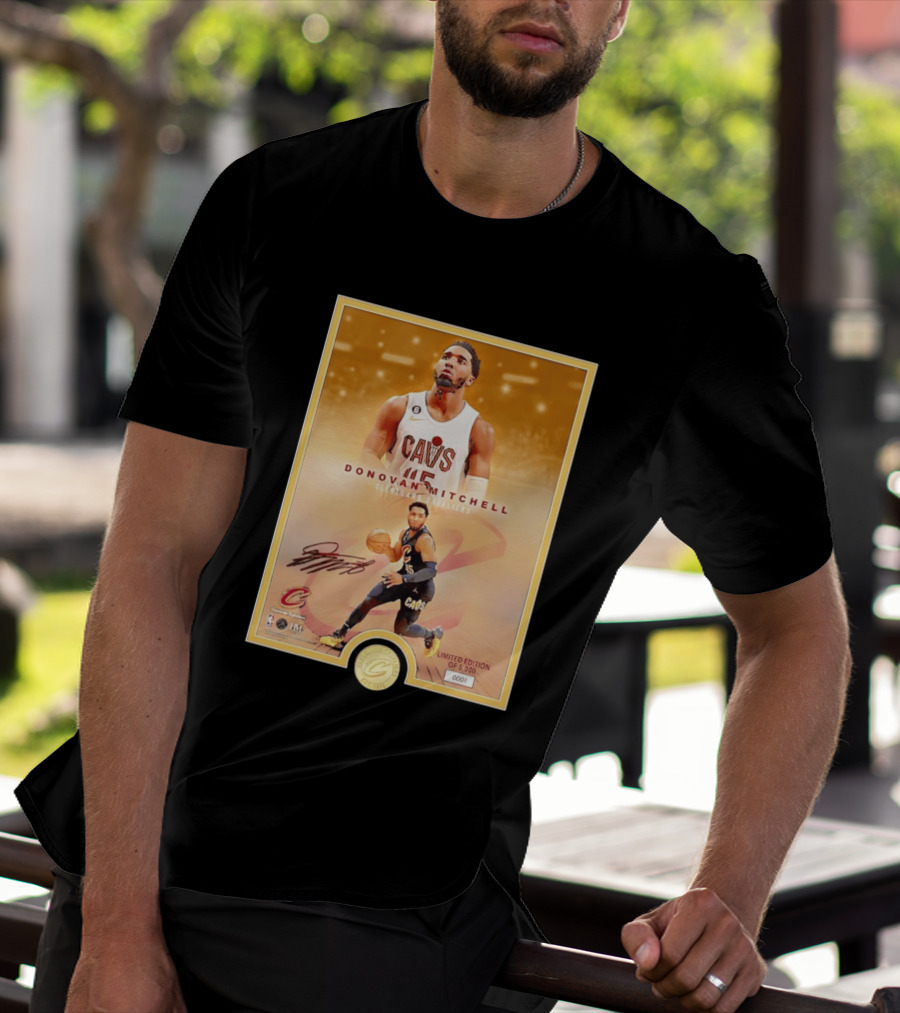 Donovan Mitchell Cleveland Cavaliers Limited Edition Bronze Coin Photo Mint T-Shirt
