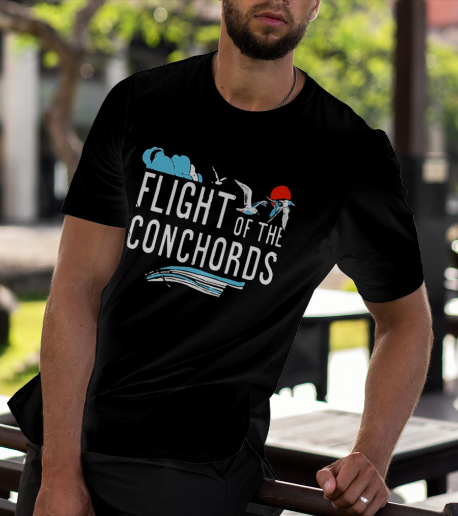 Flight Of The Conchords Santa Barbara Seagulls And Waves T-Shirt