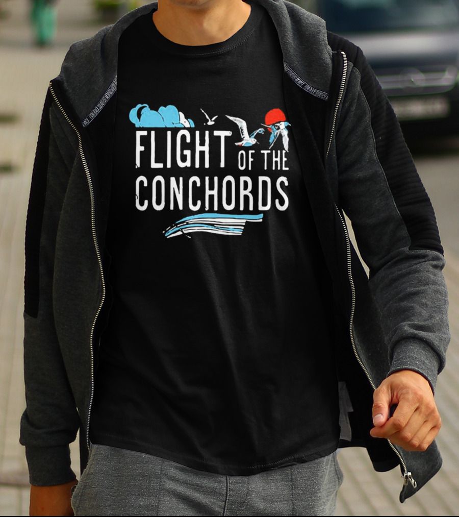 Flight Of The Conchords Santa Barbara Seagulls And Waves T-Shirt