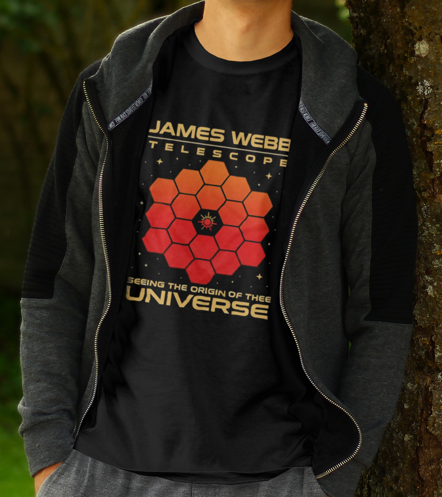 James Webb Telescope Hexagonal Mirrors Seeing The Origin Of The Universe T-Shirt
