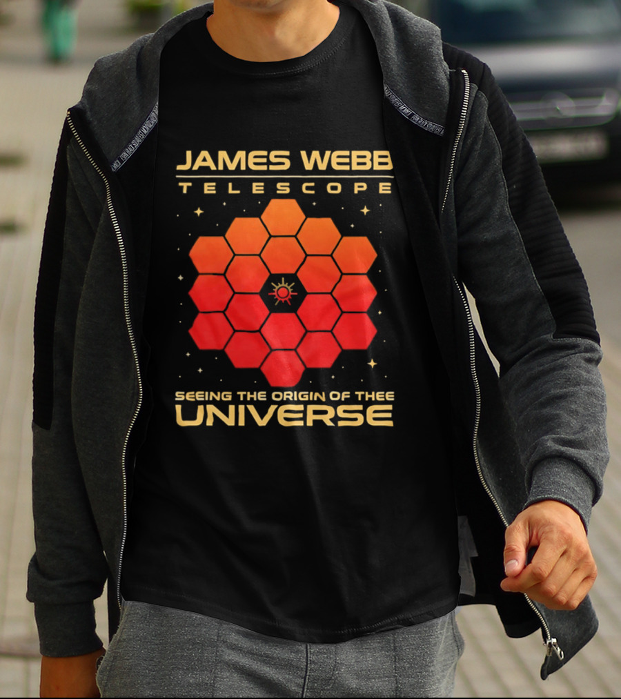 James Webb Telescope Hexagonal Mirrors Seeing The Origin Of The Universe T-Shirt