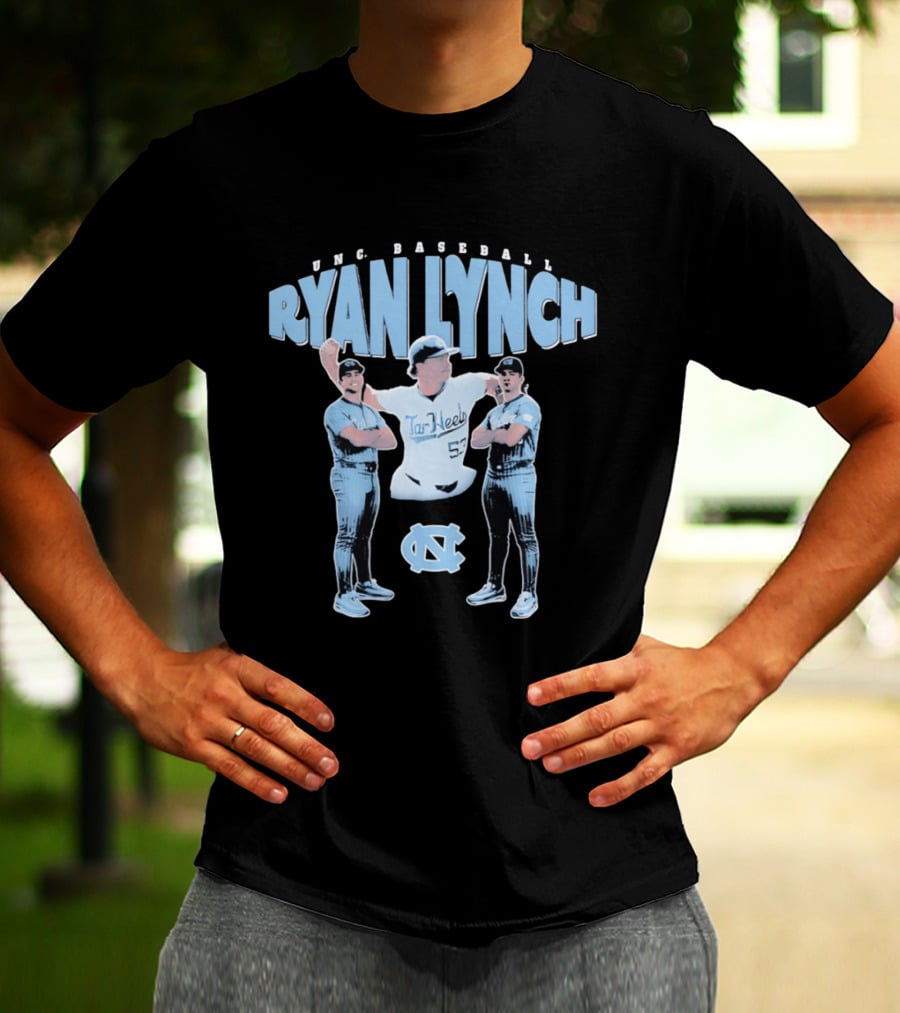 UNC Baseball Ryan Lynch Tar Heels 52 T-Shirt