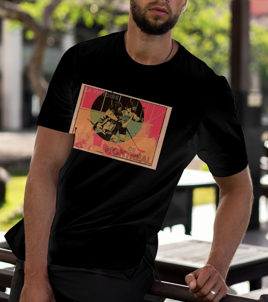 La Victoire De Montréal Hockey Vintage Pop T-Shirt