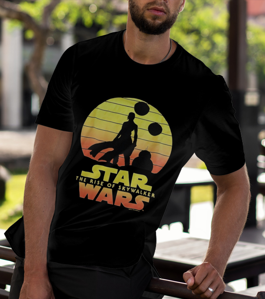 Star Wars The Rise Of Skywalker Silhouette Sunset Scene T-Shirt