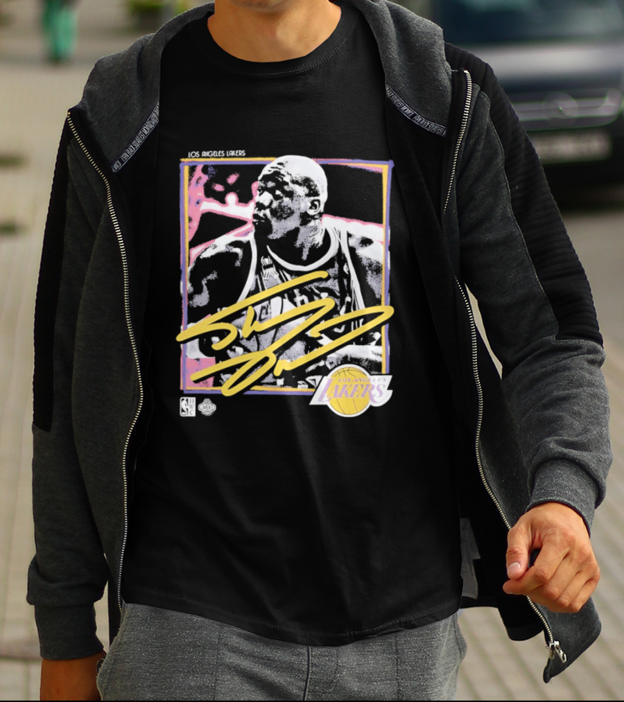 Los Angeles Lakers Shaquille O'Neal 55 Signature NBA Official Merchandise T-Shirt