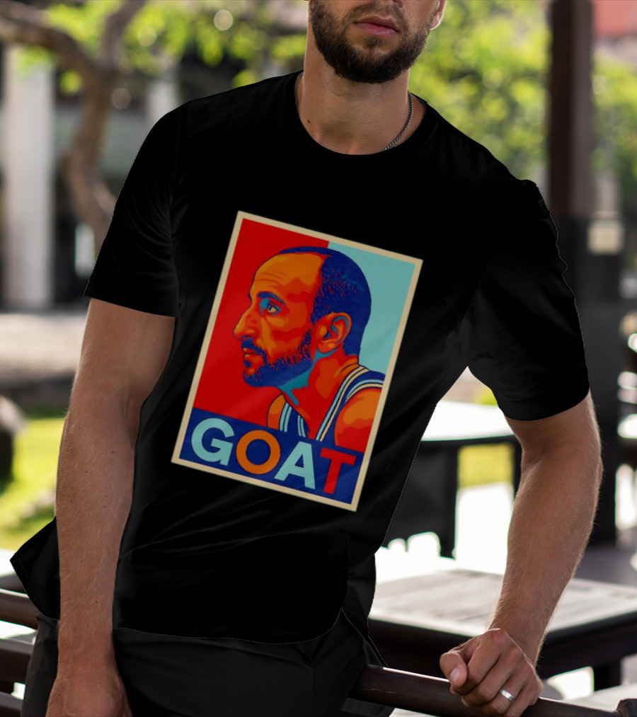 Manu Ginobili GOAT San Antonio Spurs 20 Retro Pop T-Shirt