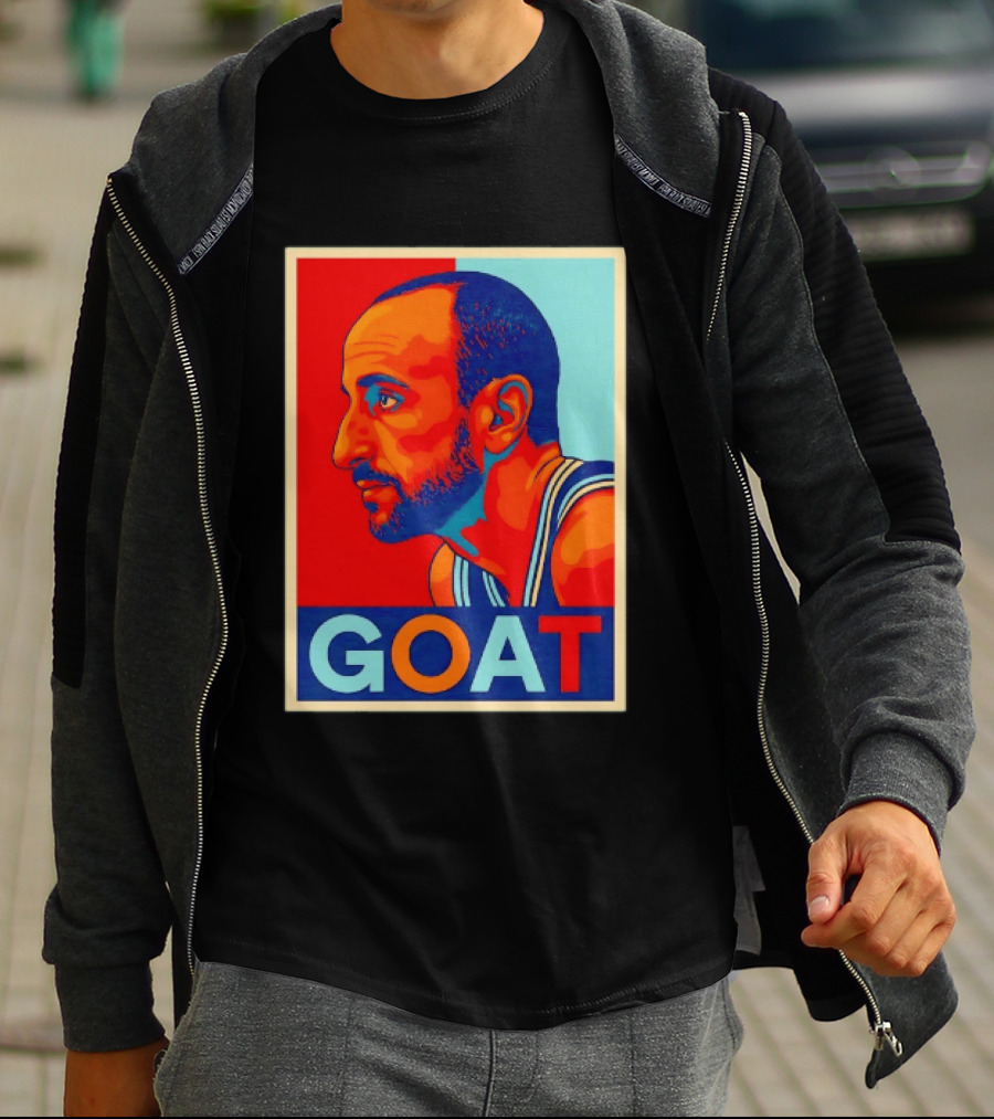 Manu Ginobili GOAT San Antonio Spurs 20 Retro Pop T-Shirt