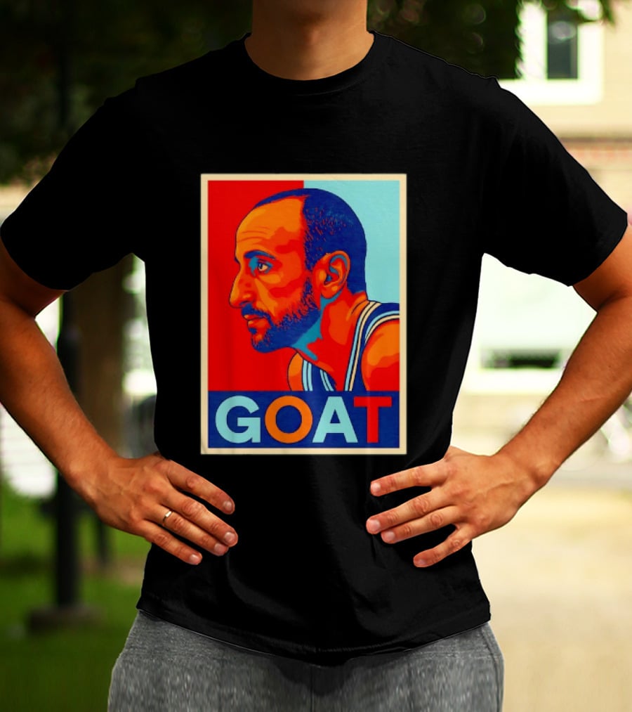 Manu Ginobili GOAT San Antonio Spurs 20 Retro Pop T-Shirt
