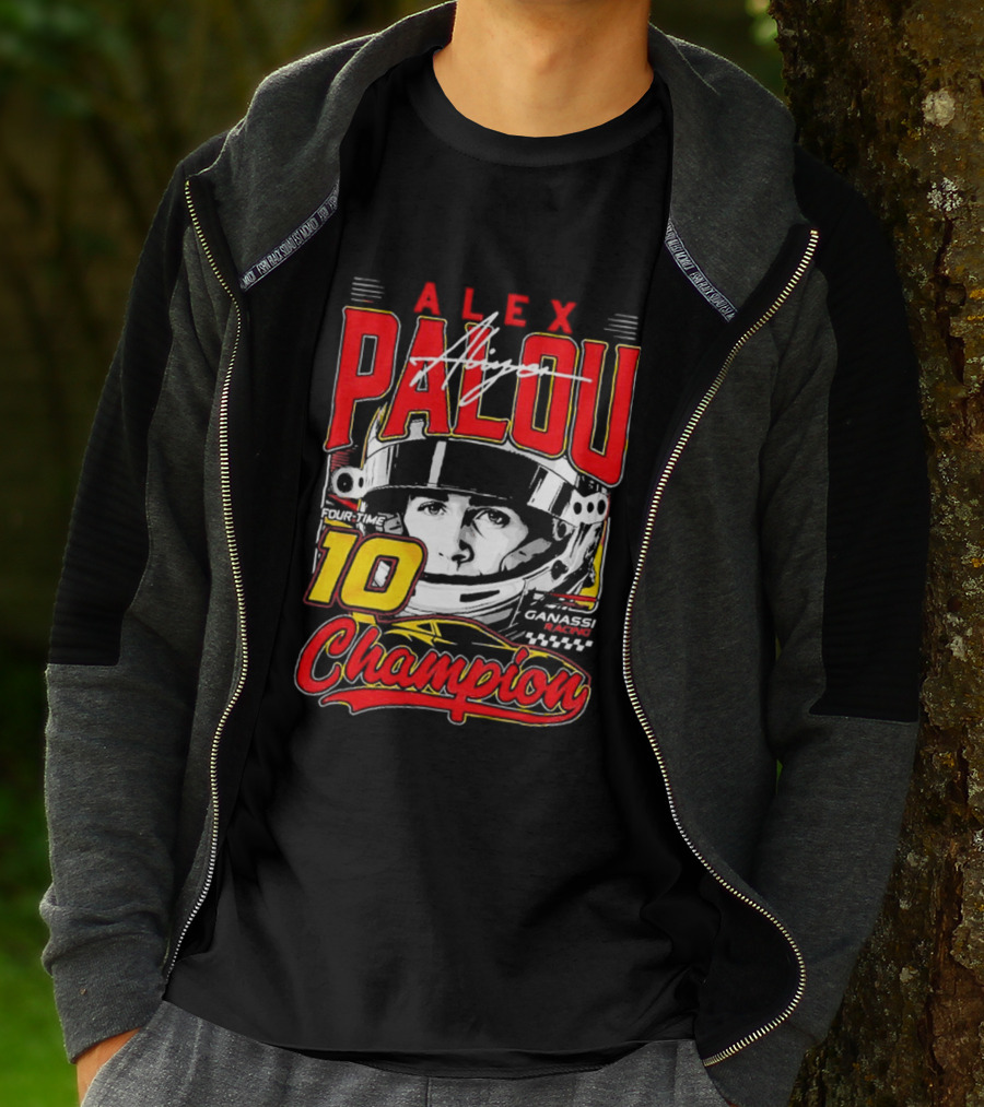 Alex Palou 10 Champion Racing Helmet Signature T-Shirt