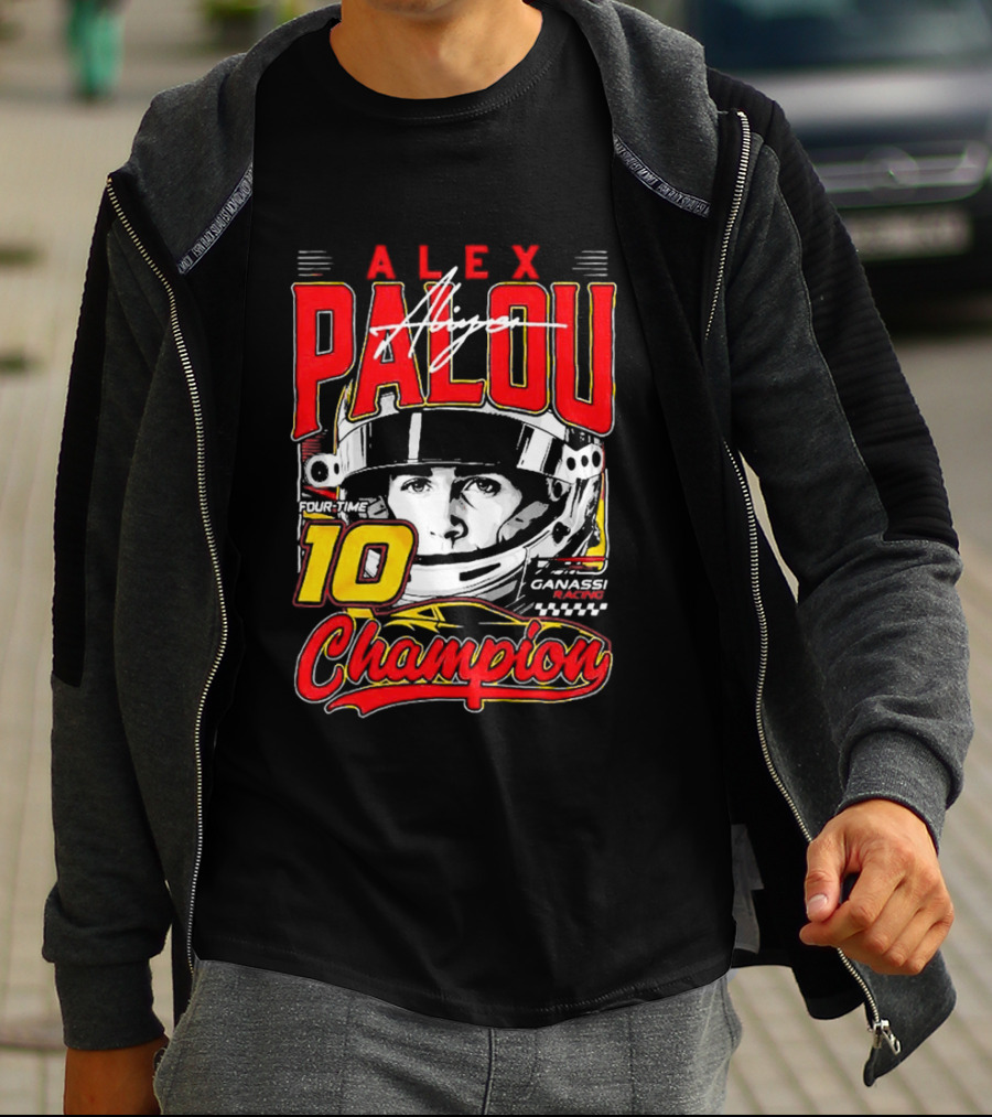 Alex Palou 10 Champion Racing Helmet Signature T-Shirt