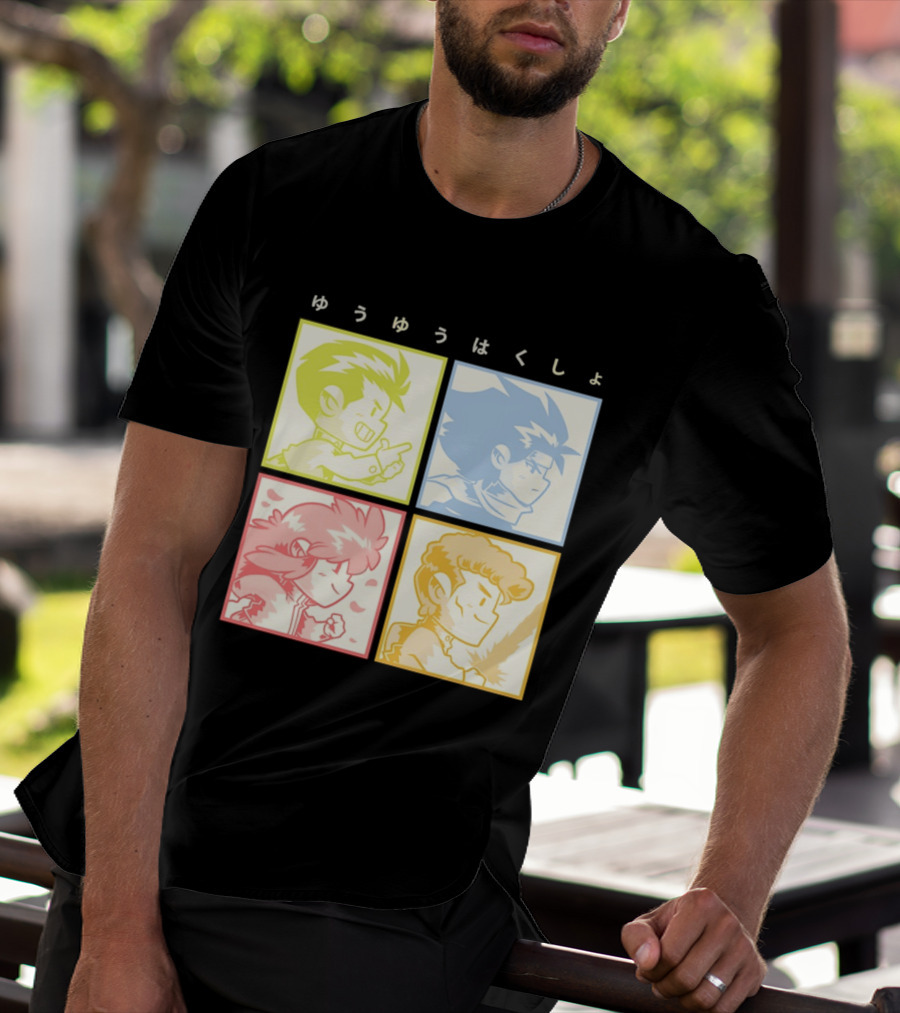 YuYu Hakusho Characters Yusuke Urameshi Hiei Kurama Kazuma Kuwabara T-Shirt