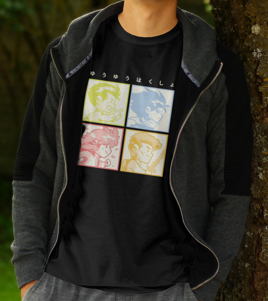 YuYu Hakusho Characters Yusuke Urameshi Hiei Kurama Kazuma Kuwabara T-Shirt